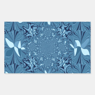 Beautiful Lovely Iridescent blue. pattern seamless Rectangular Sticker