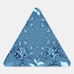 Beautiful Lovely Iridescent blue. pattern seamless Triangle Sticker