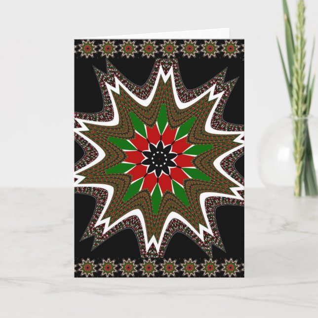 Beautiful Lovely Kenya Cultural Motif Geometrical  Card (Front)