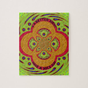 Beautiful Lovely Mandala Have a Nice Day Jigsaw Puzzle