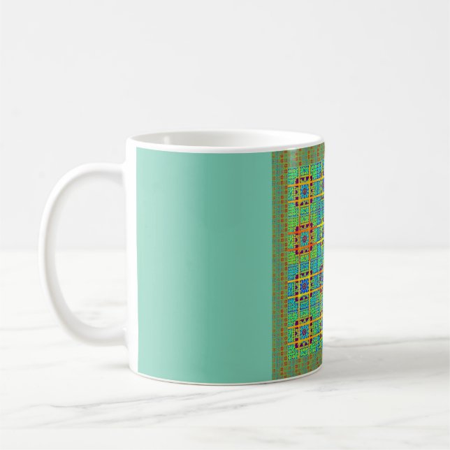 Beautiful Lovely Mayan  ethnic Print vector design Coffee Mug (Left)