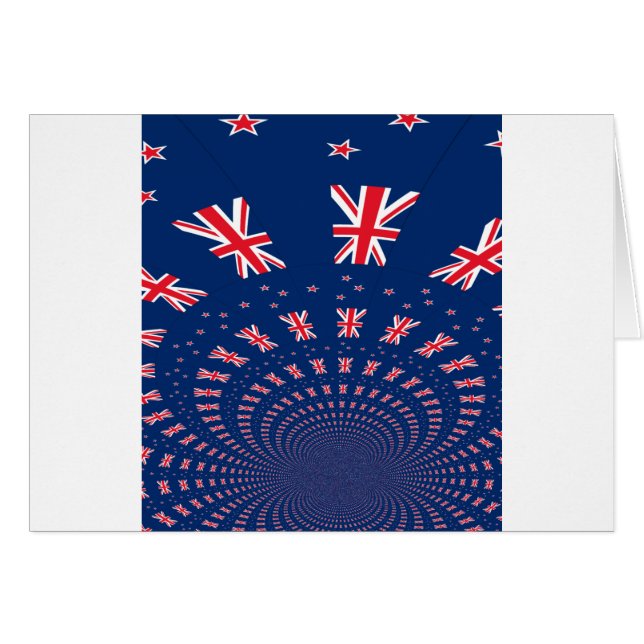 Beautiful Lovely New Zealand National Flag Colours (Front Horizontal)