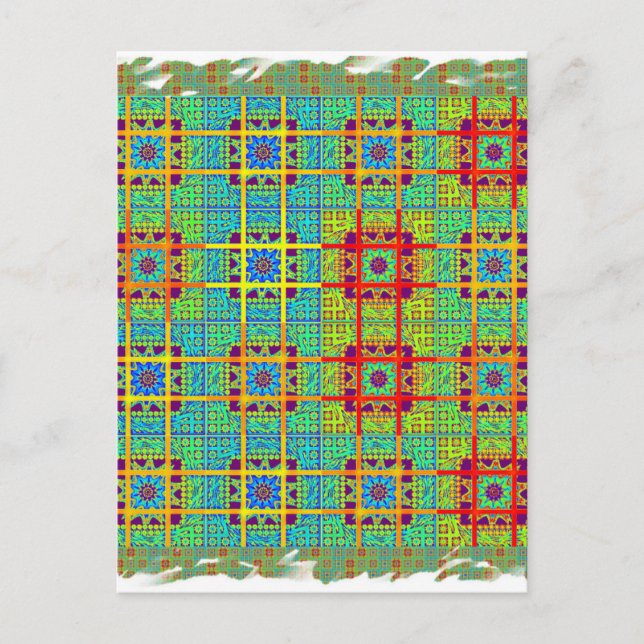 Beautiful Lovely South African Tribal Print vector Postcard (Front)