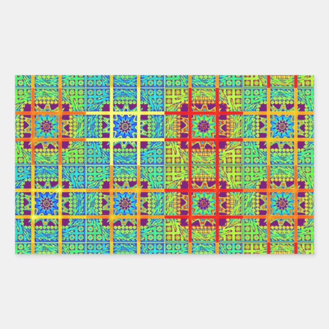 Beautiful Lovely South African Tribal Print vector Rectangular Sticker (Front)