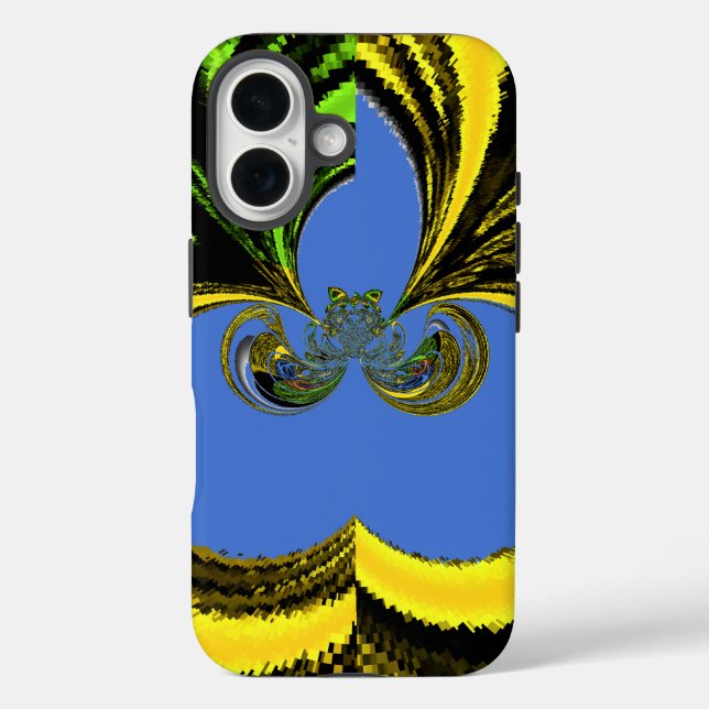 Beautiful Lovely South African Yellow and Blue Art Case-Mate iPhone Case (Back)