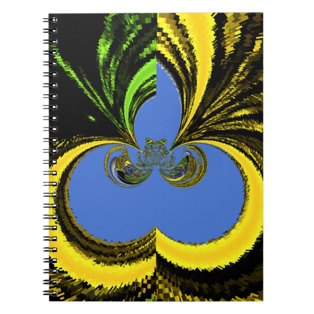 Beautiful Lovely South African Yellow and Blue Art Notebook (Front)