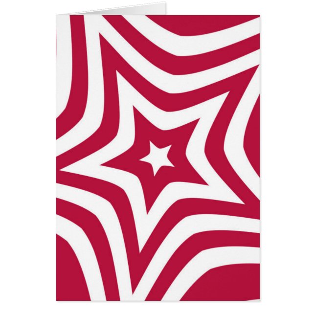 Beautiful Lovely Star Design in Red and White (Front)