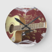 Beautiful Lovely Vintage Guitar on African Motif
