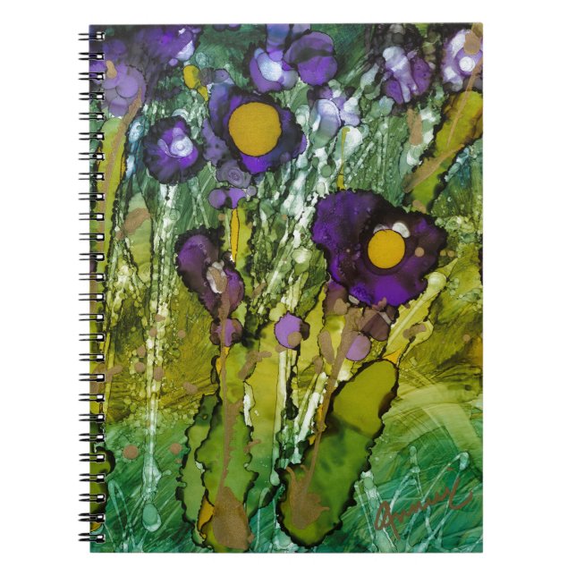 Beautiful Lovitude Journal "Purple and Gold Iris" (Front)
