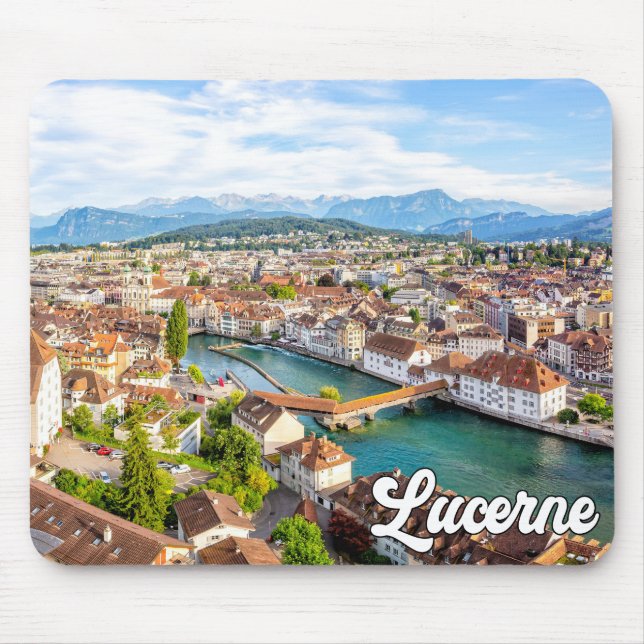Beautiful Lucerne, Switzerland Mouse Mat (Front)