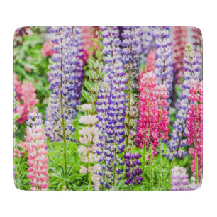 Beautiful Lupine Colourful Flowers  Cutting Board