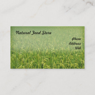Beautiful Lush Green Rice Field Business Card