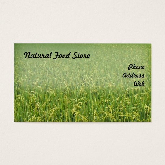 Beautiful Lush Green Rice Field Business Card