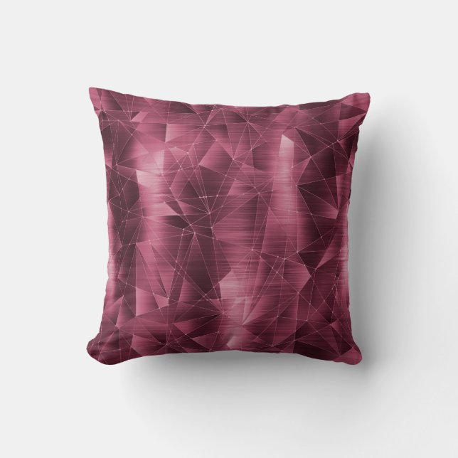 Beautiful Luxury Burgundy Geometrical Pattern Cushion (Front)
