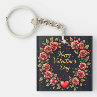 Beautiful Luxury Floral Love Modern Collection Key Ring