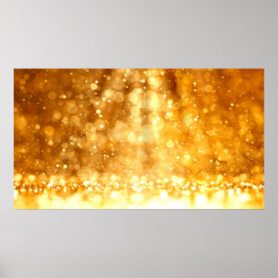 Beautiful luxury golden red glitter background. poster