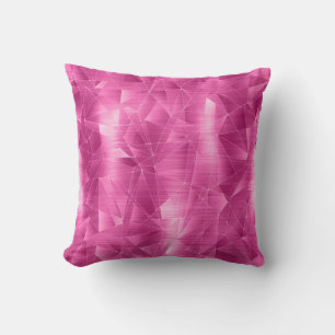 Beautiful Luxury Hot Pink Geometrical Pattern Cushion