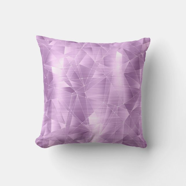 Beautiful Luxury Lilac Geometrical Pattern Pillow (Front)