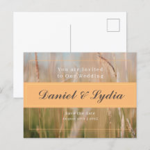 Beautiful luxury nature wedding invitation 