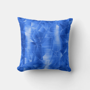Beautiful Luxury Royal Blue Geometrical Pattern Cushion