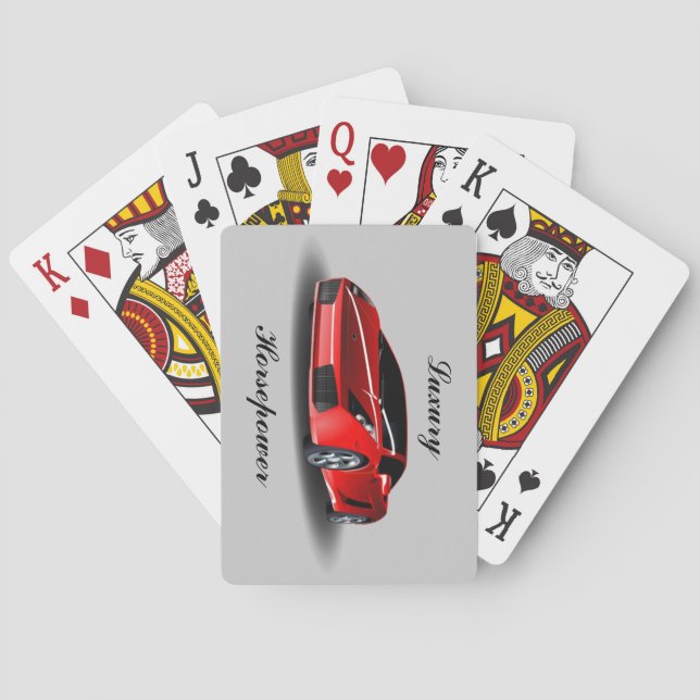 Beautiful Luxury Sports Car Deck of Playing Cards (Back)
