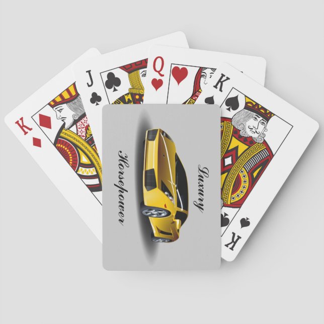 Beautiful Luxury Sports Car Deck of Playing Cards (Back)