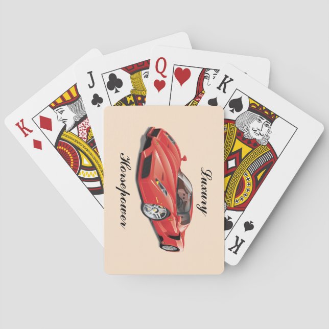 Beautiful Luxury Sports Car Deck of Playing Cards (Back)