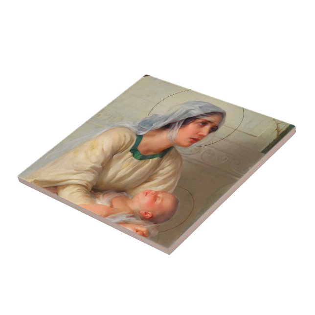 Beautiful Madonna and Child Tile (Side)