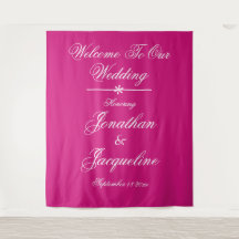 Beautiful Magenta Photo Prop Wedding Backdrop