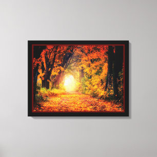Beautiful Magic Autumn Forest Canvas Print