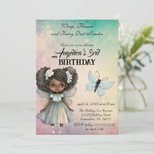 Beautiful Magical Fairy Birthday  Invitation