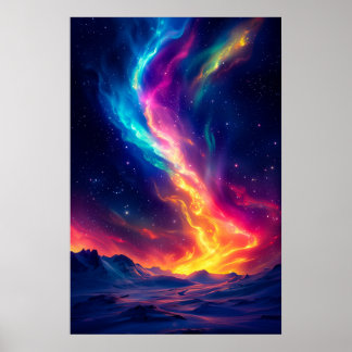 Beautiful Magical Northern Lights Poster