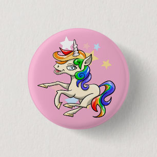 Beautiful Magical Unicorn 3 Cm Round Badge