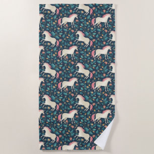 Beautiful Magical Unicorn Pattern Beach Towel