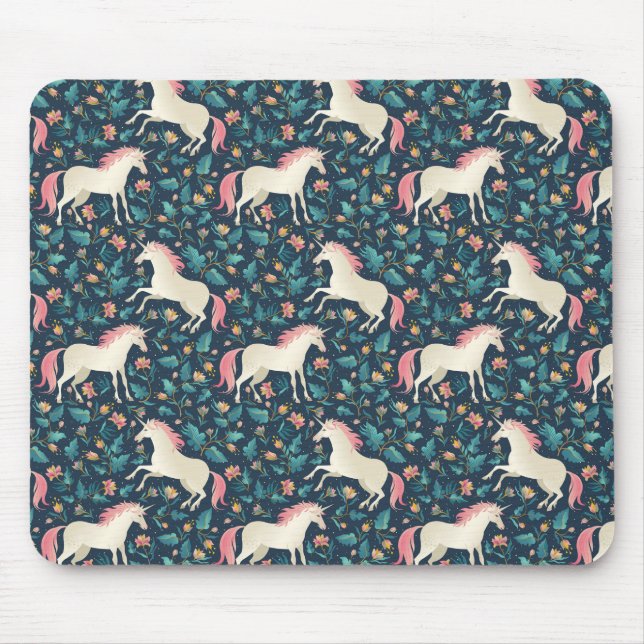 Beautiful Magical Unicorn Pattern Mouse Mat (Front)