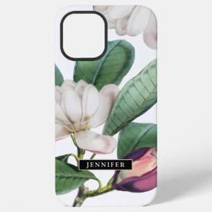 Beautiful Magnolia Blossoms Botanical with Name iPhone 12 Pro Max Case
