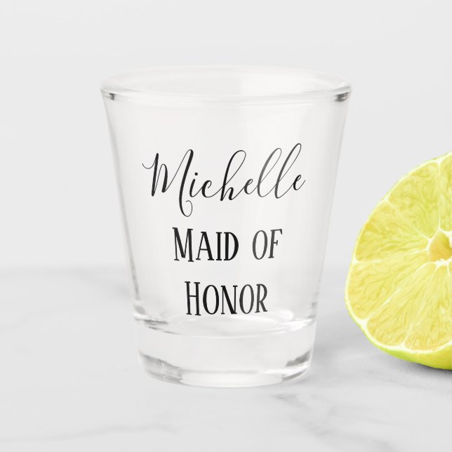 Beautiful Maid of Honour Shot Glass (Front)