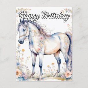 Beautiful Majestic Horse Illustration Postcard