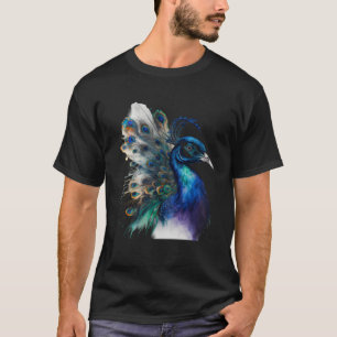 beautiful Majestic Peacock in the moonlight T-Shirt