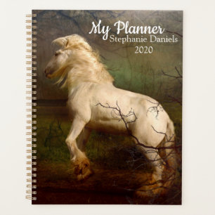 Beautiful Majestic White Horse Planner