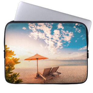 Beautiful Maldives Beach Sunset Laptop Sleeve