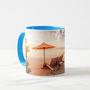 Beautiful Maldives Beach Sunset Mug