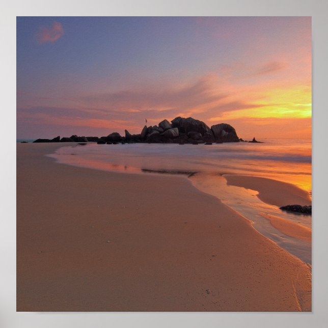  Beautiful Maldives Beach Sunset Poster (Front)