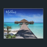 Beautiful Maldives Islands Postcards<br><div class="desc">Beautiful Maldive Islands. Maldives landscape with beautiful views of the turquoise ocean,  bungalows and palm trees.</div>