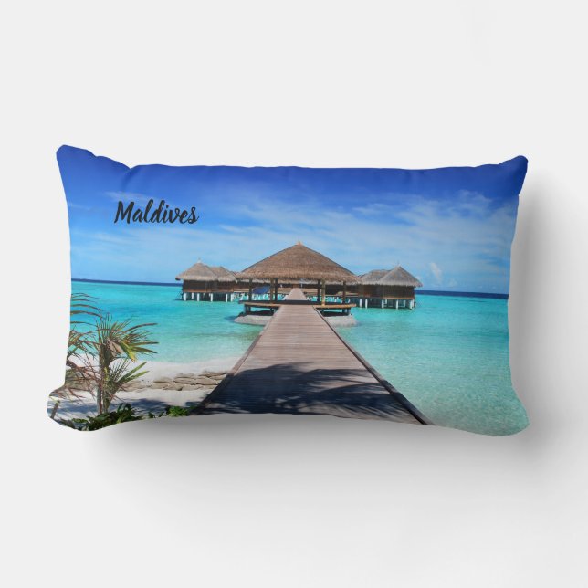 Beautiful Maldives Lumbar Cushion (Front)