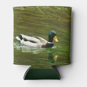 Beautiful Mallard Duck Gliding Across The Lake  Can Cooler