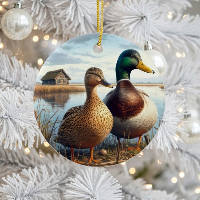 Beautiful Mallard Ducks Keepsake Ceramic Tree Decoration (Creator Uploaded)