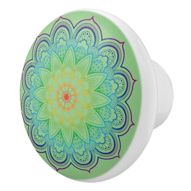 Beautiful Mandala Ceramic Knob (Right)