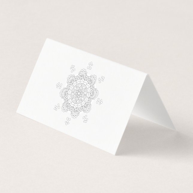 Beautiful mandala desing flower design indian vect business card (Back)