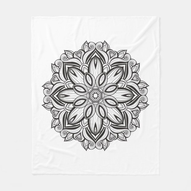 Beautiful Mandala Fleece Blanket (Front)